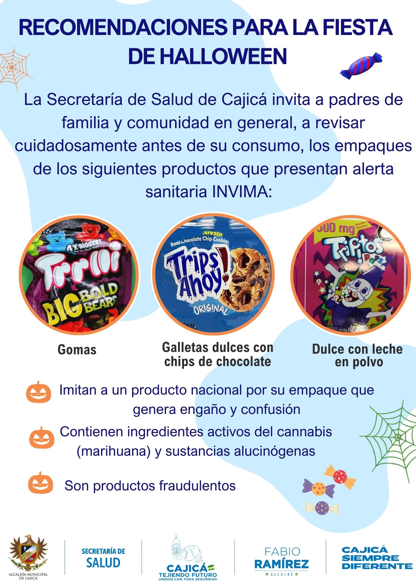 Flyer Halloween padres y comunidad